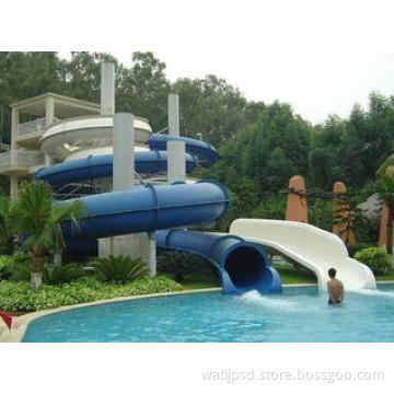 Fiberglass Closed spiral water slide , swimming pool water